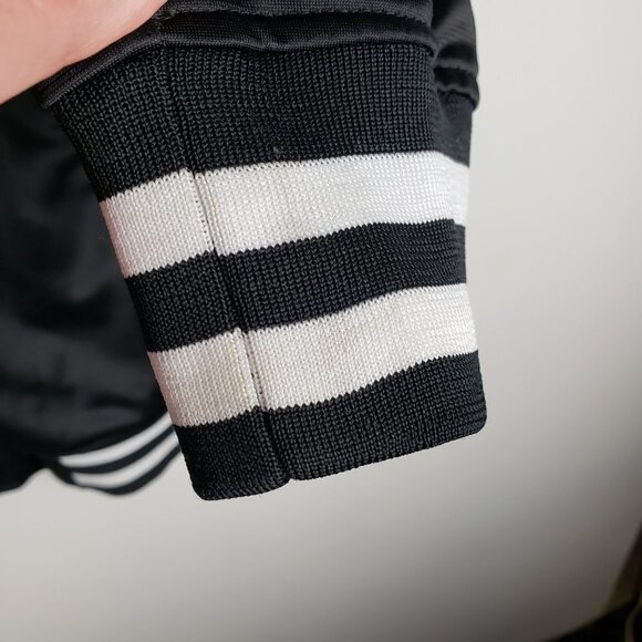 Brooklyn Nets Warmup Jacket NBA Majestic Black Satin Retro Size MT Medium Tall - Picture 9 of 10